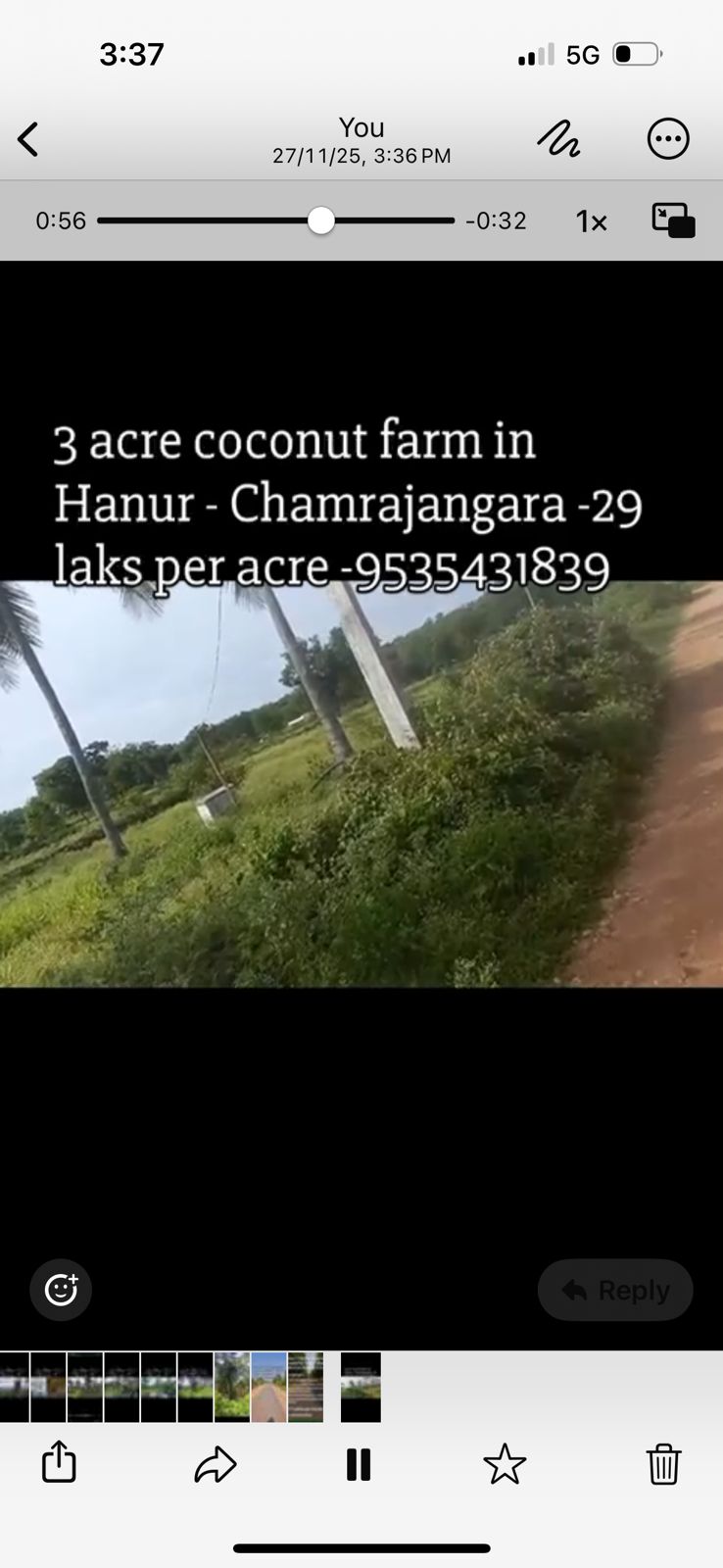 🆔 *Property ID – 5171* 🥥🌴 *3 Acre Coconut Farm for Sale – Hanur, Chamarajanagar District*